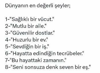 Dünyanın en değerli şeyleri nelerdir?
