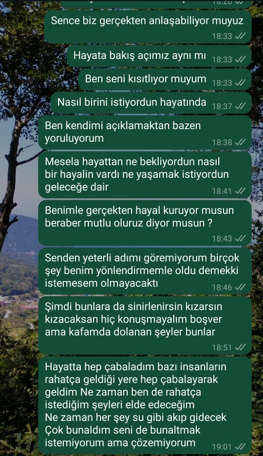 Böyle bir mesaj alsan ne düşünürdün?