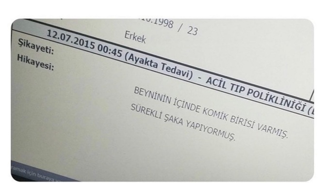 En son hangi rahatsızlığınızdan dolayı hastaneye gittiniz?