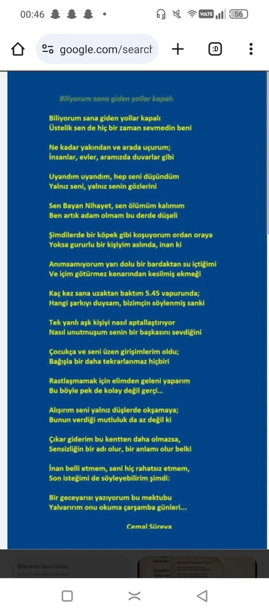 Şiir yazmayı ya da dinlemeyi sever misin?