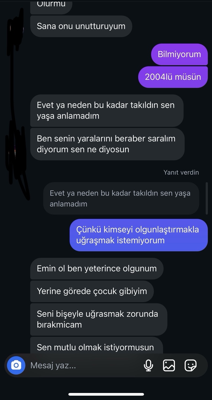 İnstagramda konuştuğum çocuğa ağir mi konuşmuşum sizce?
