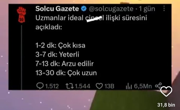 İdeal cinsellik süresi ne kadardır?