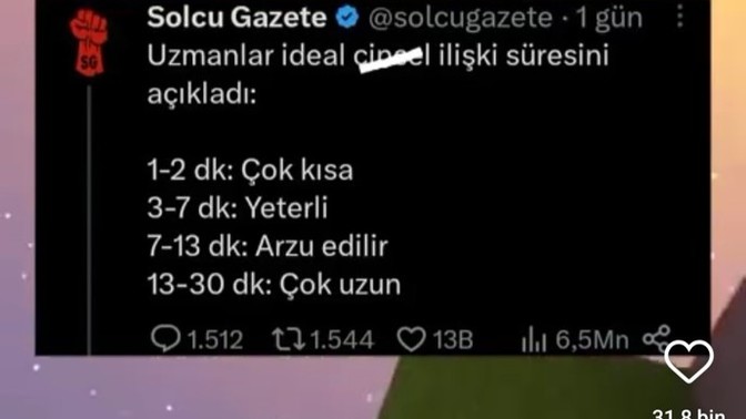 İdeal cinsellik süresi ne kadardır?