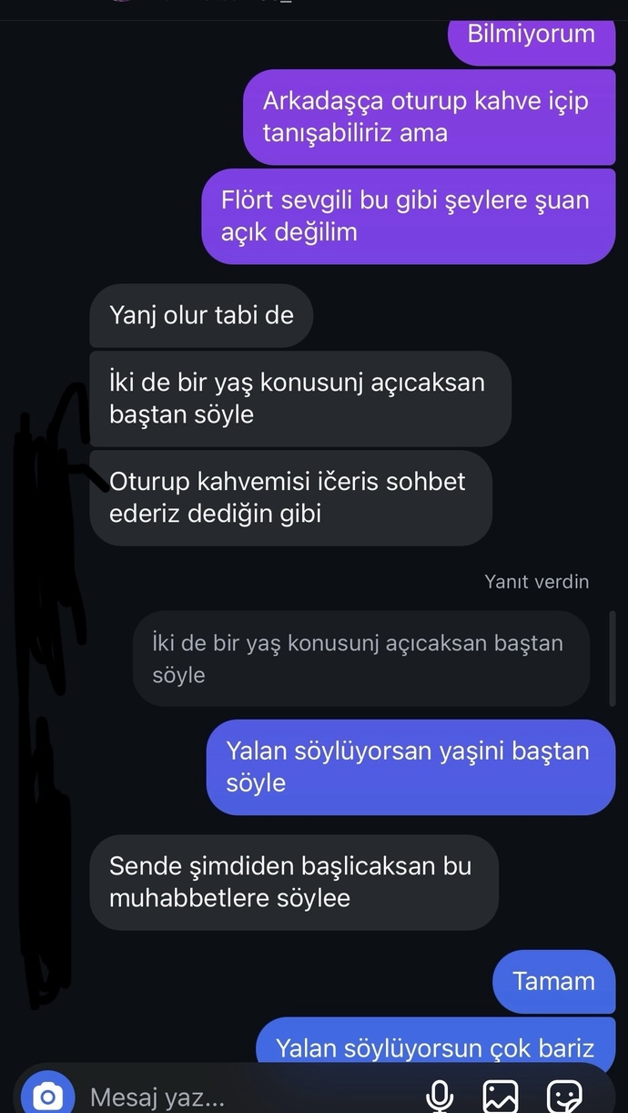 İnstgarmda konuştuğum kişi kaba değil mi?
