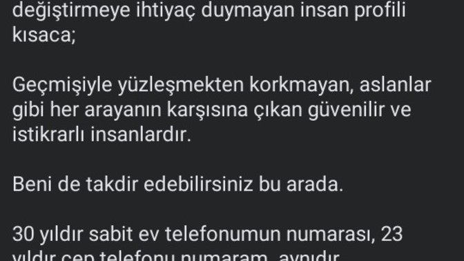 Hic numaranı değiştirdin mi?