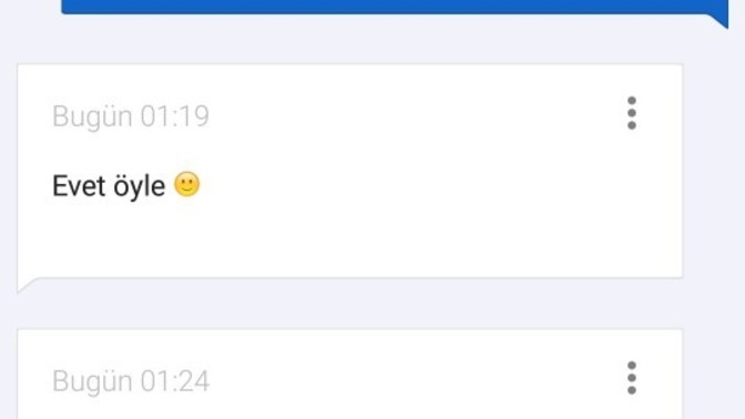 Çabuk aldığım mesaja bakınnn?
