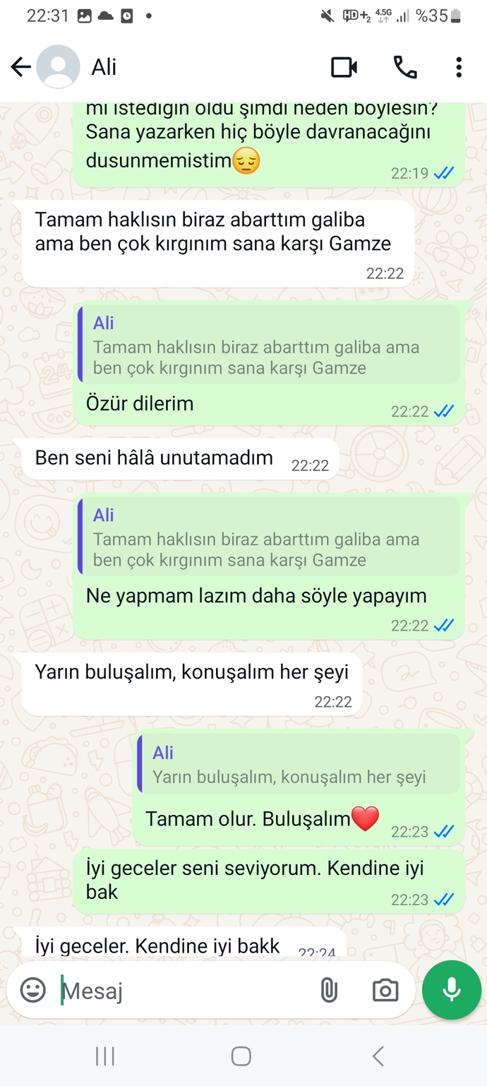 Arkadaşlar sizce artık beni sever mi? Çok üzgünüm yaptıklarım için😔 kendisi nişanlım?