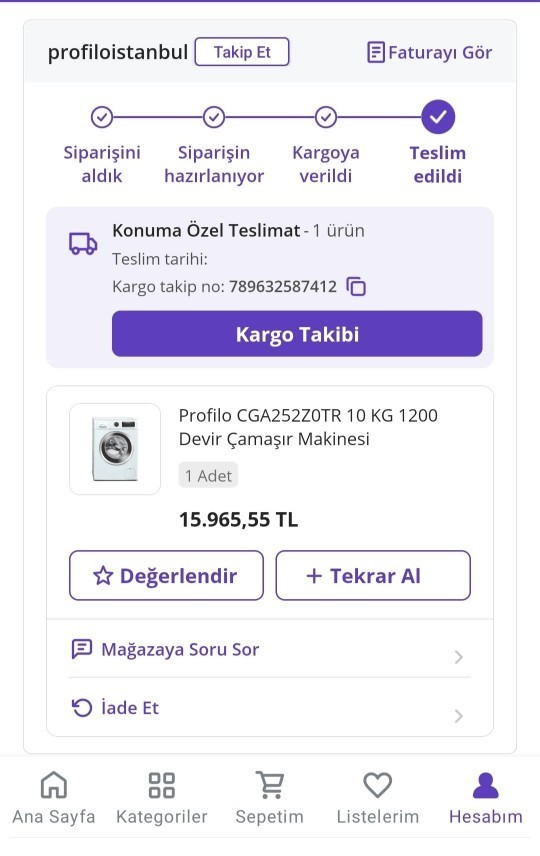 İnternetten aldığınız en son şeyi bana verseydiniz, benim neyim olurdu?