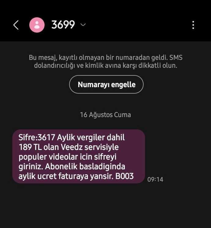 Durup dururken playweez üyeliği mesajı geldi bu nedir? İptal etmek istediğimde yanlış bilgi diyor?