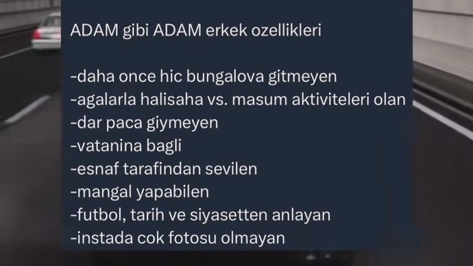 Erkeklerde aranan özellikler tam liste doğrumudur?