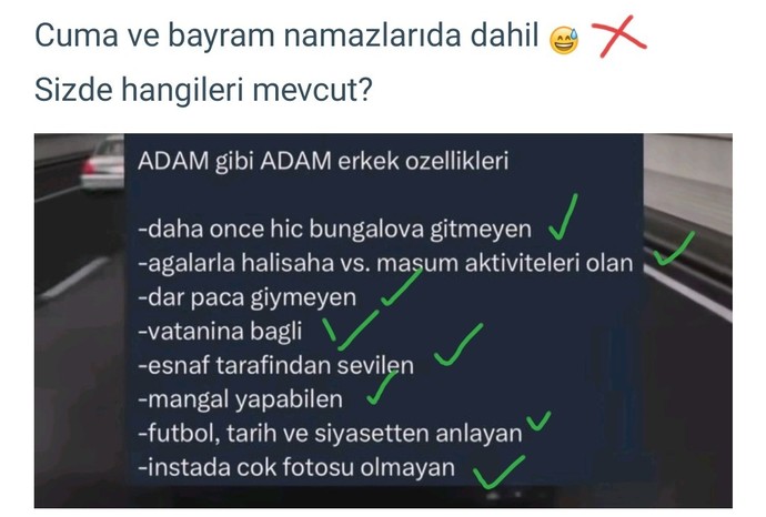 Erkeklerde aranan özellikler tam liste doğrumudur?