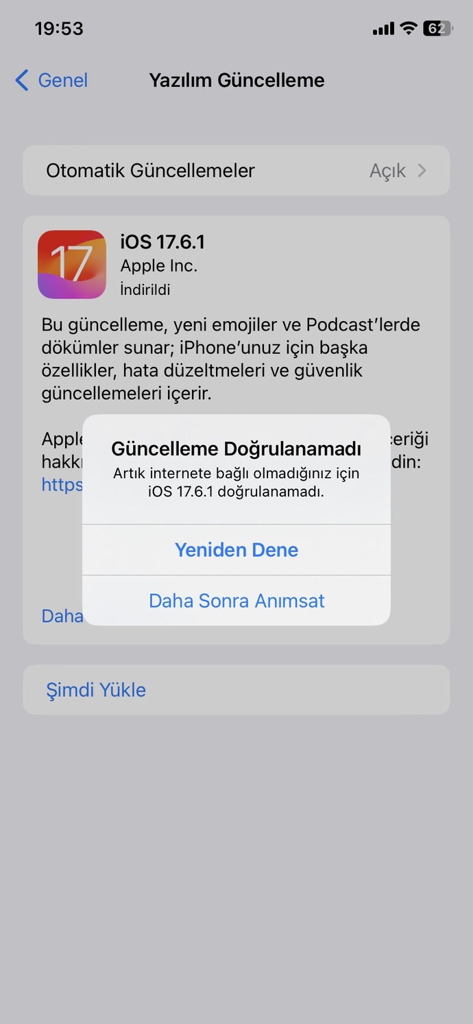 İPHONE GÜNCELLENMİYOR?