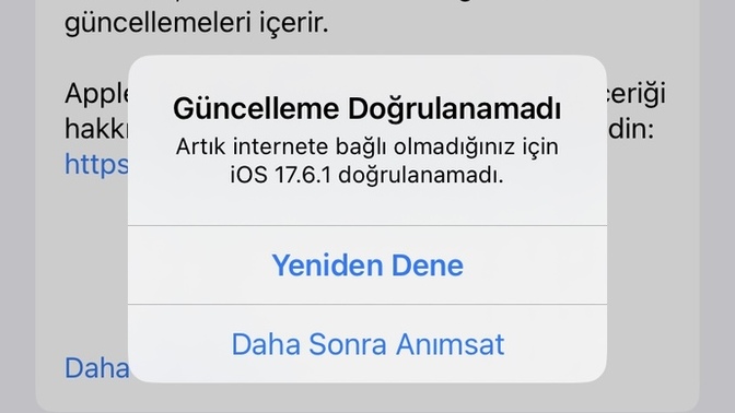 İPHONE GÜNCELLENMİYOR?