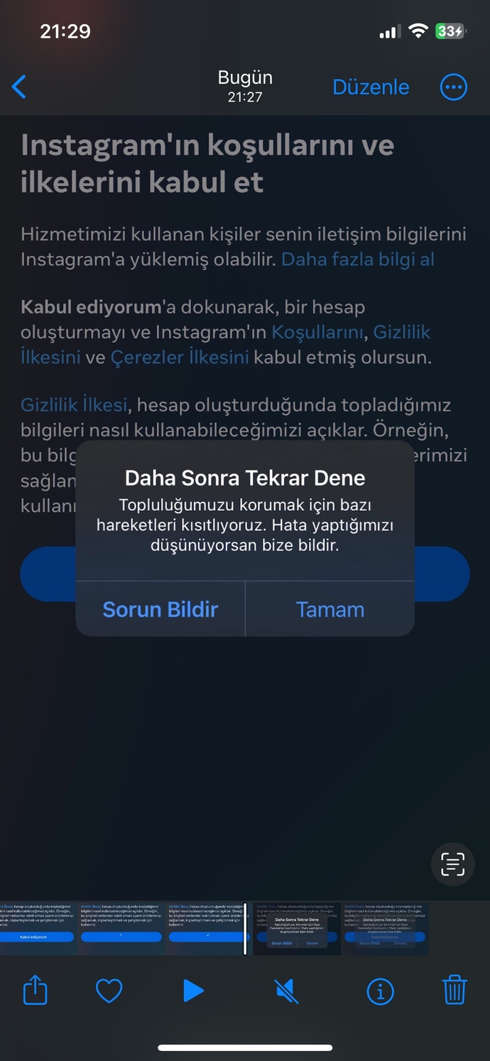 İnstagram beni bloklasdı nasıl çöze bilirim bunu?