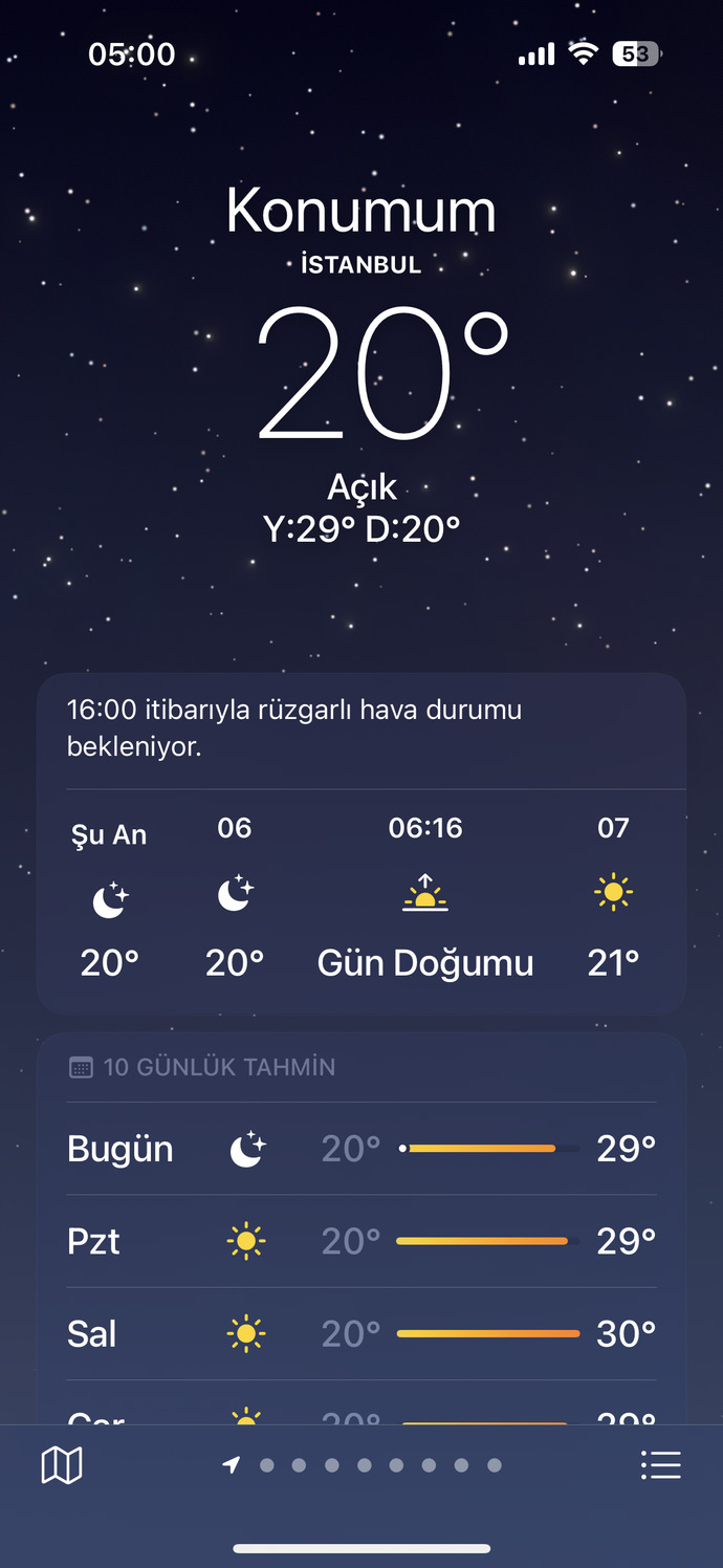 Sizin oralarda sicaklik durumu nasil?