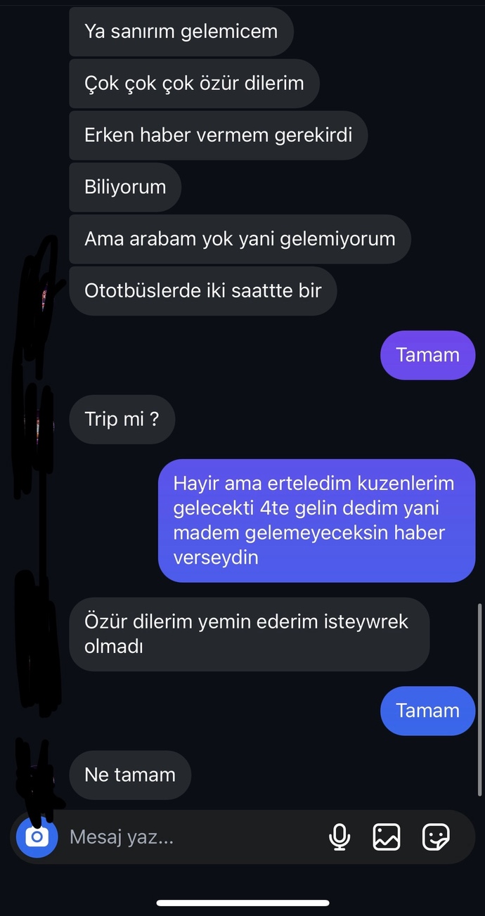 Ben bu çocukla artık görüşmeyeceğim sizce haksiz miyim?