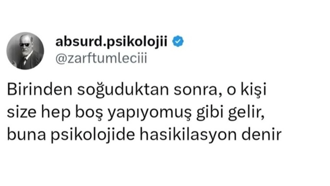 Biri (leri) nden soğuduğunuz zaman neler hissediyorsunuz?
