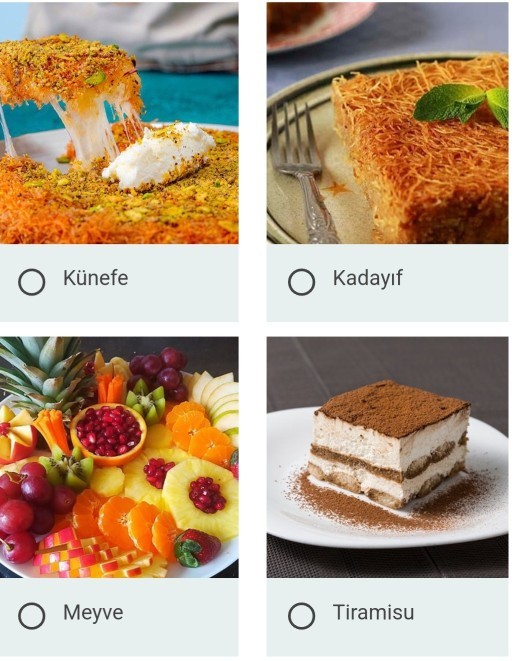 Yemeğin üstüne hangi tatlı iyi gider?