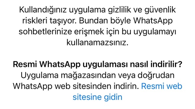 Whatsapp orijinal hesap hatası?