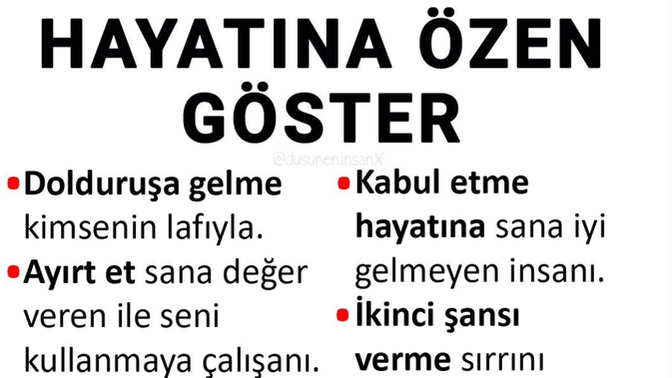 Hayatında hangi konularda titizlikle ôzen gösterirsin?