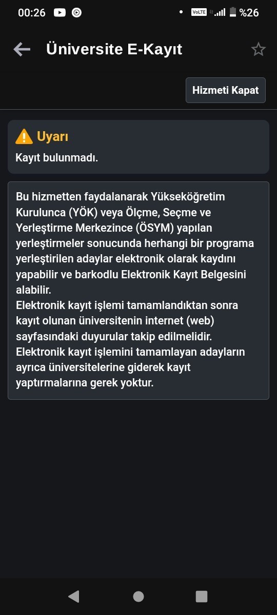 Yardımcı olur musunuz? Yerleşmeme Rağmen neden böyle?