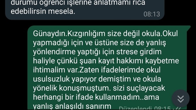 Danışman hocam niye sinirlendi anlamadım?