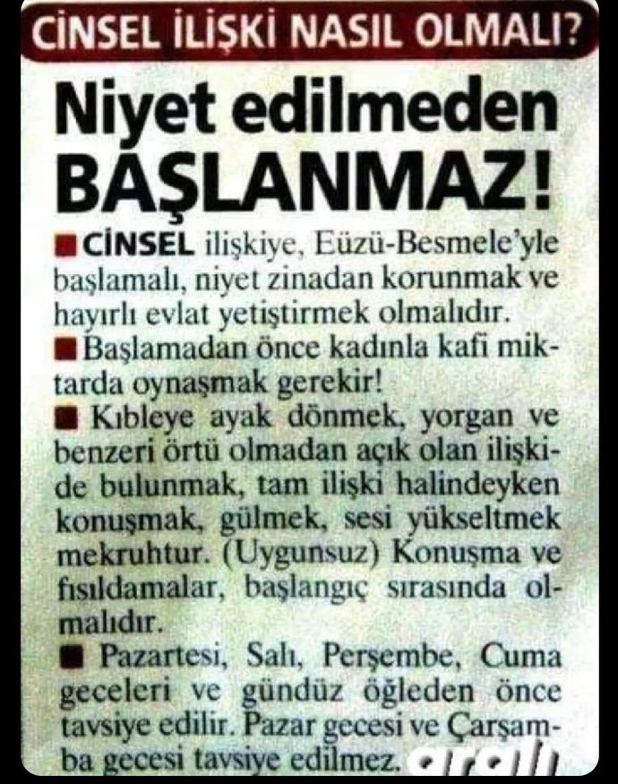 Cinsel ilişkiye girerken niyet ediyor musunuz?