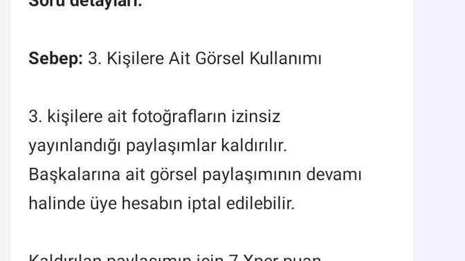 Manitalarımı gösterdim diye kaldırılmış siz bu konuya ne diyorsunuz?