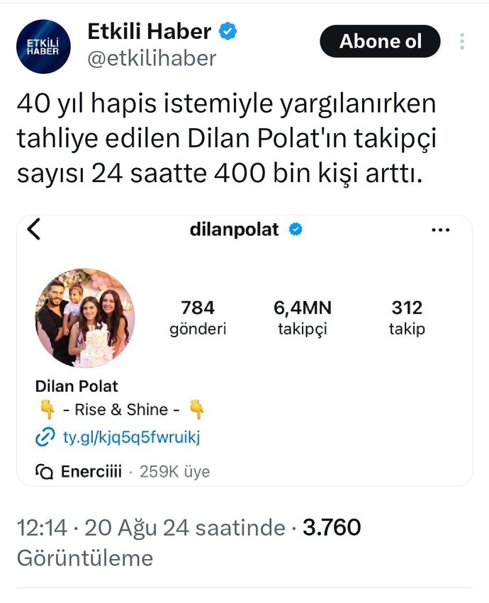 Dilan Polat tahliye oldu. Sizce sosyal medyaya geri döner mi?