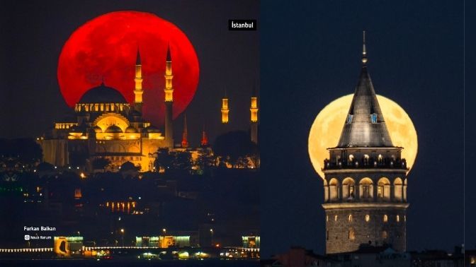 Süper Ay, bu gece eşsiz manzaralar sunuyor! 🌕 Gökyüzünü izlemeyi seviyor musunuz?