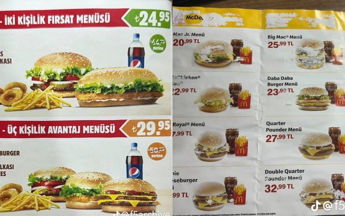Sosyal medyada eski burger fiyatları gündem oldu. Fiyatlar şu anda aynı olsaydı ilk yiyeceğiniz burger menüsü hangisi olurdu?