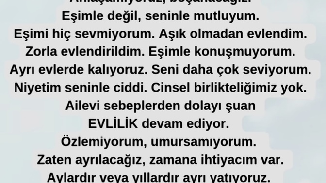 Evli erkeklerin söylediği yalanları biliyor musunuz?
