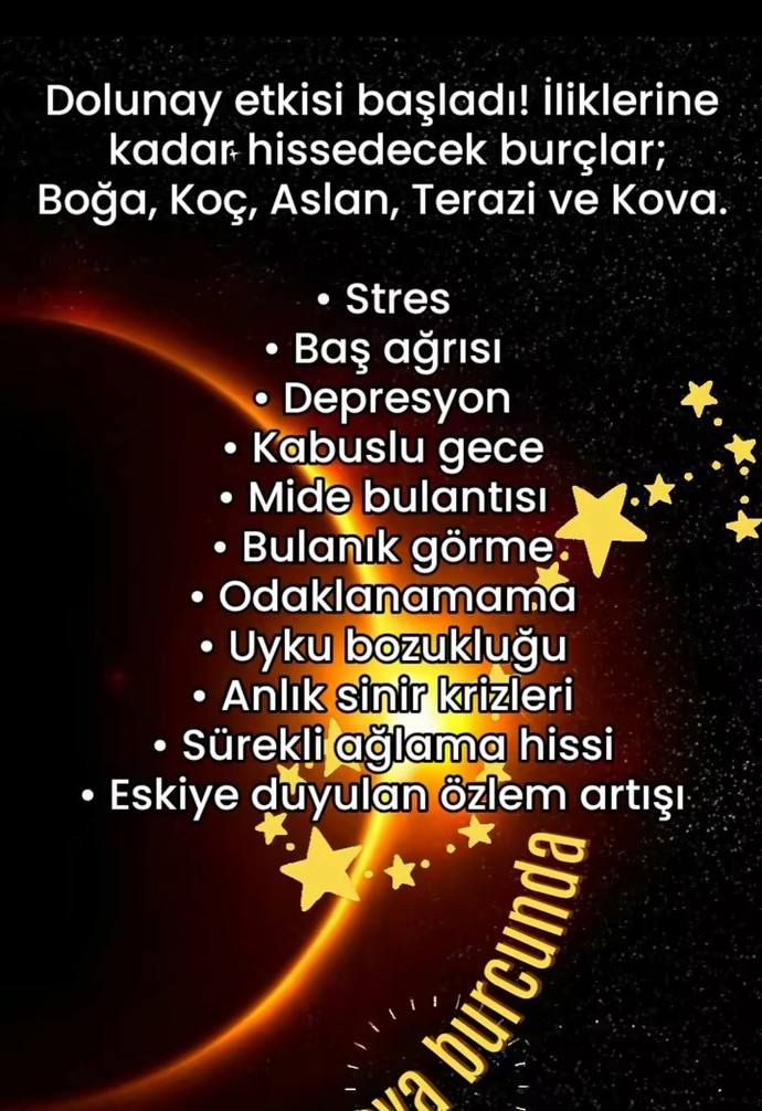 Bunlar hep dolunay dan evet...