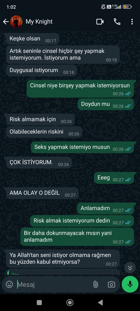 Erkek arkadaşım seks yapmayalım dedi, haklı mı?