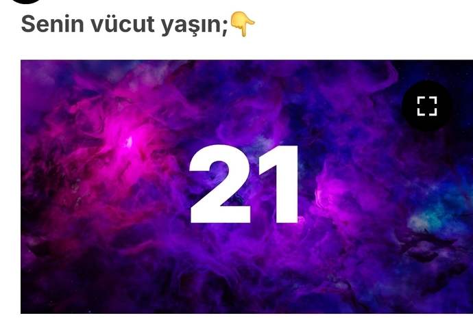 Beslenmene göre kaç yaşındasın?