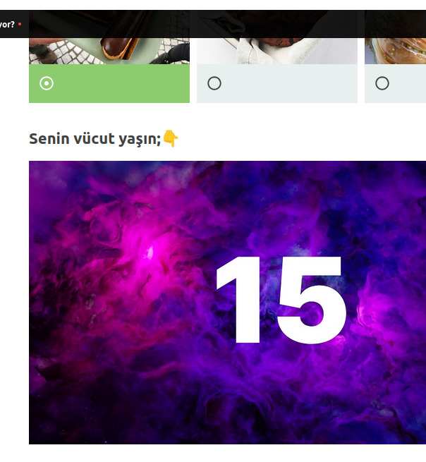Beslenmene göre kaç yaşındasın?