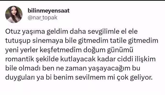 Böyle demiş bir ablamız Haksız mı?