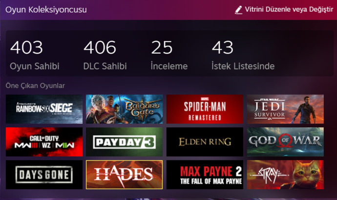 Steam Hesabınızda Kaç Oyun Var?