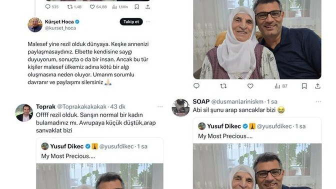 Yusuf Dikeç'in annesini paylaşması üzerine neden böyle kötü yorumlar geliyor hani (anneler kutsaldı) ?