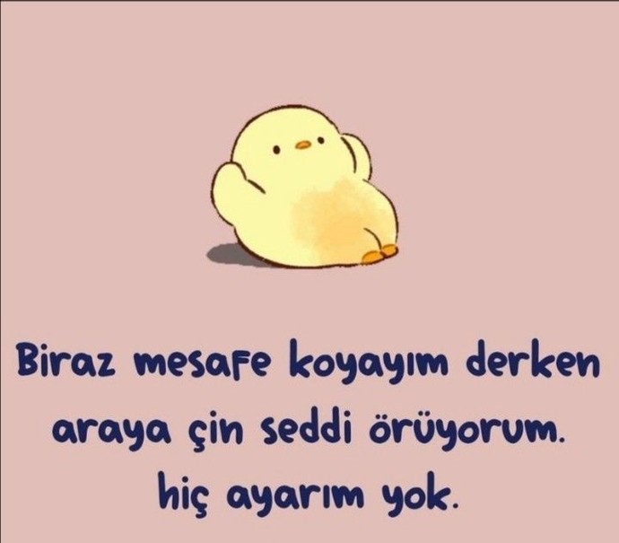 İnsanlarla arana çin Seddi örmek her zaman iyidir 🙄