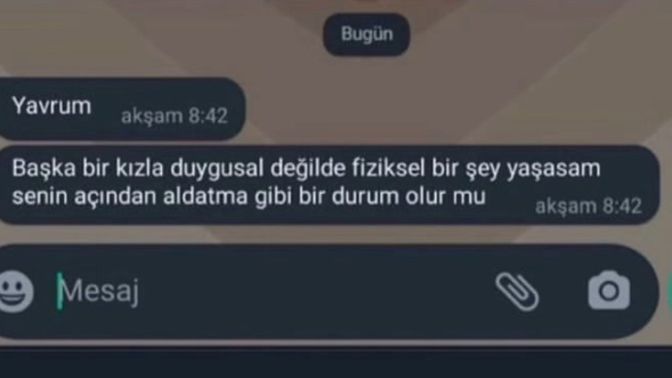 Bir erkeğin başka bir kızla duygusal değil de fiziksel bir şeyler yaşaması aldatma sayılabilir mi 🤔?