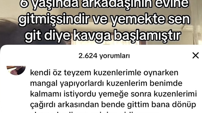 Çocukken arkadaşlarınızın evinde yemek yer miydiniz?