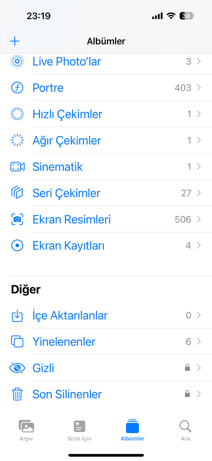 Fotoğraf galerinizde gizli bir bölüm var mı acaba?