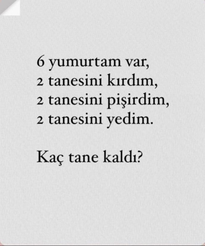 IQ testinden bir soru cevap kaçtır?
