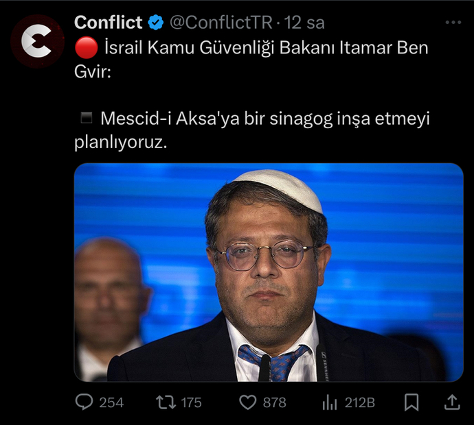 Mescid-i Aksa yerine Sinagog inşa edilecek. Ne düşünüyorsunuz?