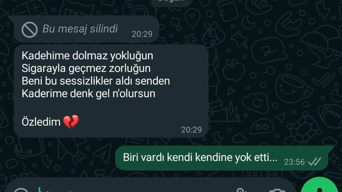 Kendi kendine bazi şeyleri yok etmiş kişilere ne söylemek isterdiniz?