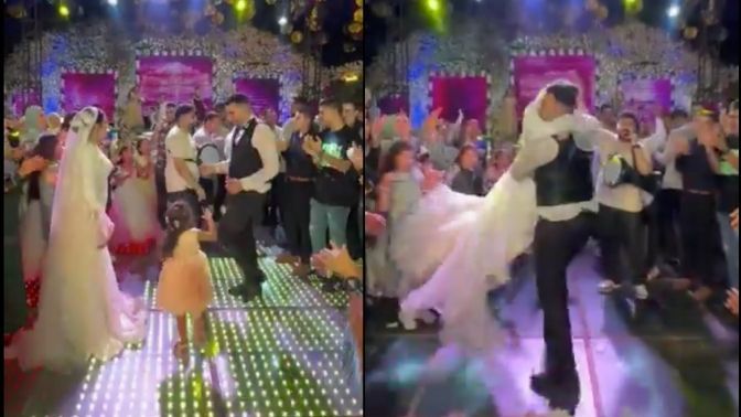 Gelin ve damat dans ederken sahnedeki çocuğa çarptı. Düğünlerde çocuklar için özel bir alan ayrılmalı mı?