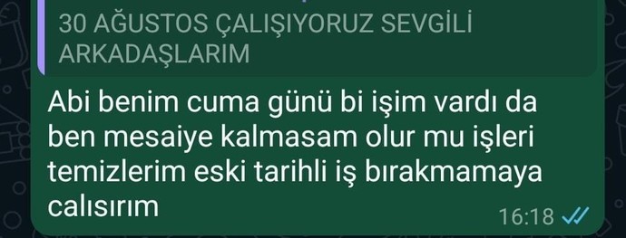 Müdüre ne yazsam mesajıma görüldü atıyor her yazdıgım şeye aynı muamele görsel detayda?