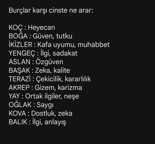 Burcuna göre karşı cinste ne arıyorsun?