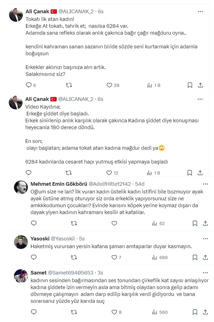 Türkiyede bir erkekle birlikte olmak can güvenliğini riske atmak mıdır? Koynumuza celladımızı mı alıyoruz?